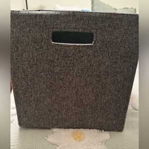 Gray Fabric Storage Bin